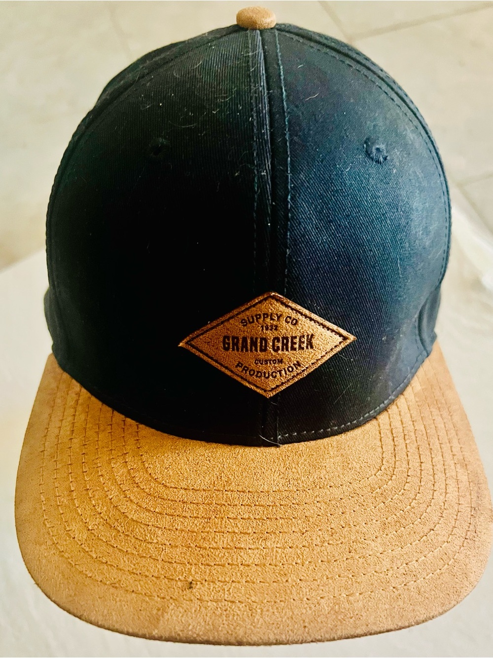 H&M Black and Tan Grand Creek Patch Baseball Cap